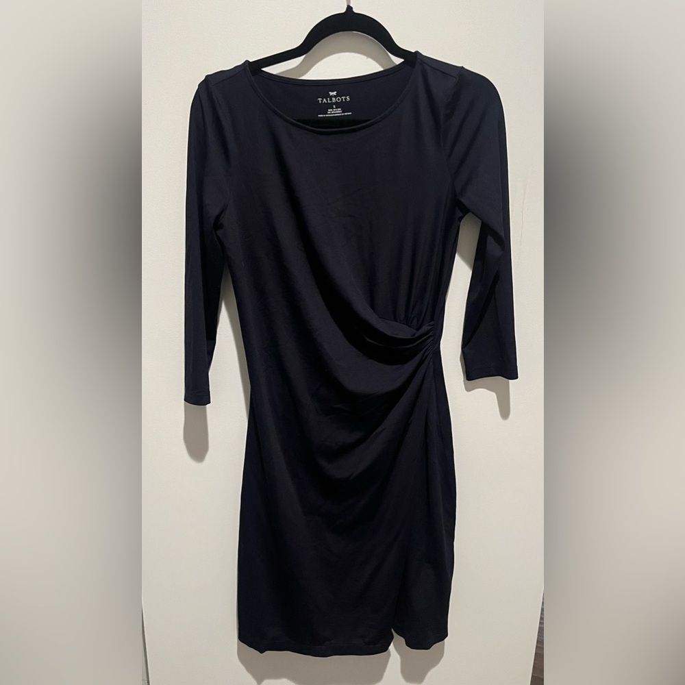 Talbots Stretch Ruched Side Sheath Dress